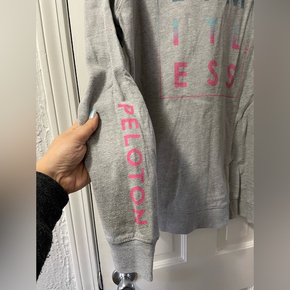 Peloton Grey and Pink Limitless Sweatshirt EUC - Picture 5 of 5